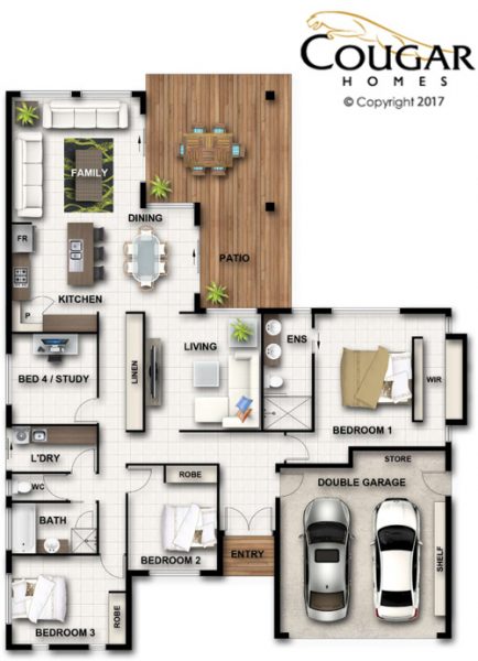 Springbrook Lot 1315 by Cougar Homes House and Land Package Floorplan