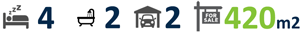 4 bed 2 bath 2 garage